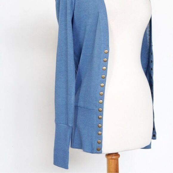 Denim blue button cardigan - Picture 8 of 14